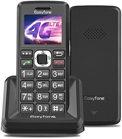 EasyFone T200 4G כפתור גדול טלפון סלולרי לקשישים | קל לשימוש | צליל ברור | כפתור SOS | הסוללה הגדולה